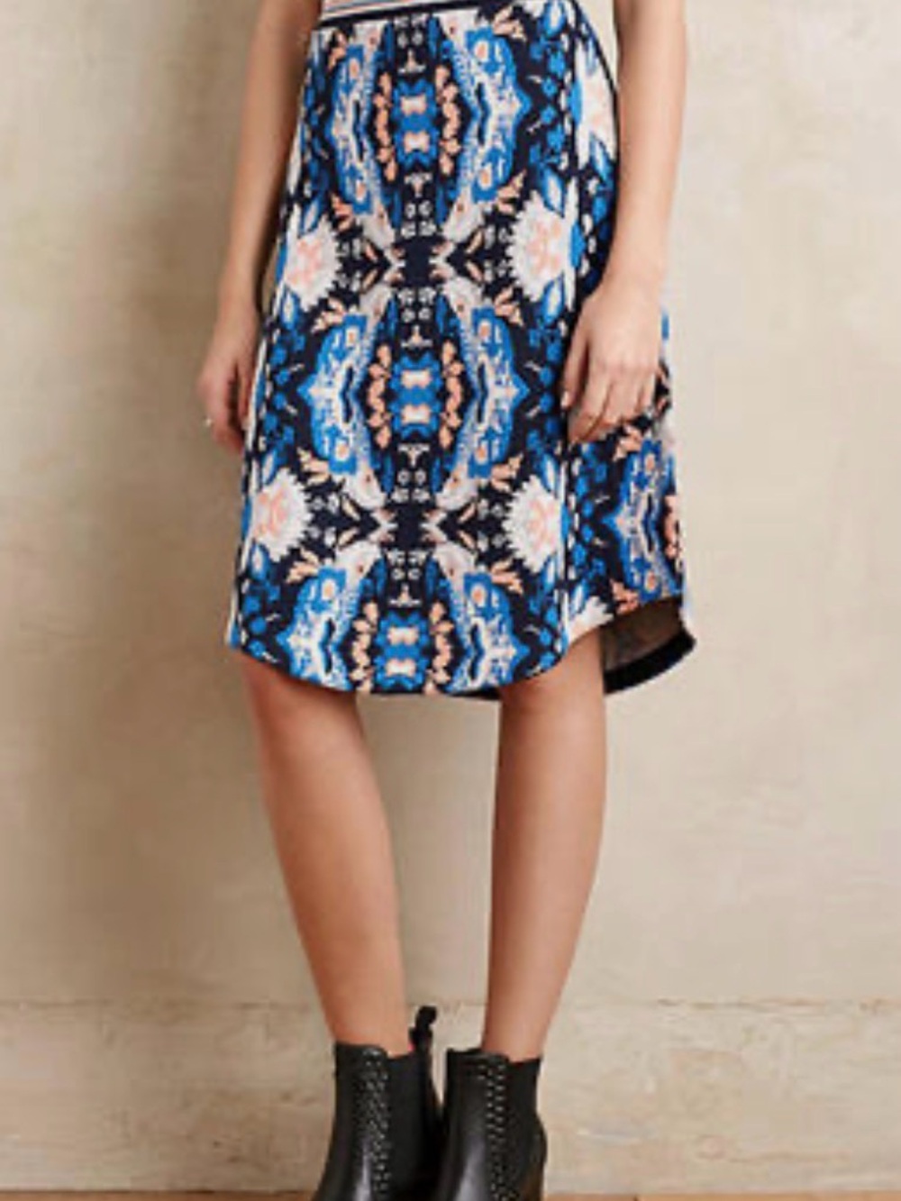 Moth | Anthropologie | Antica Patterned Pencil Sweater Skirt | Sz M